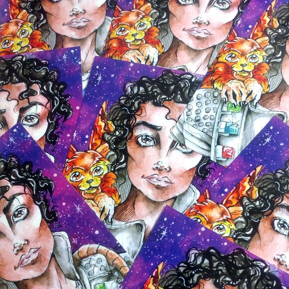 Captain EO Michael Jackson 1980s Thriller Era Art Print Vintage Disneyland - Picture 2 of 2